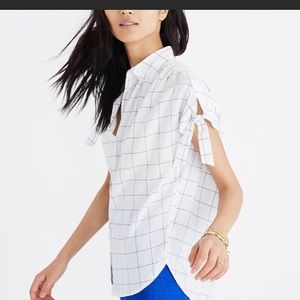 Madewell central tie shirt